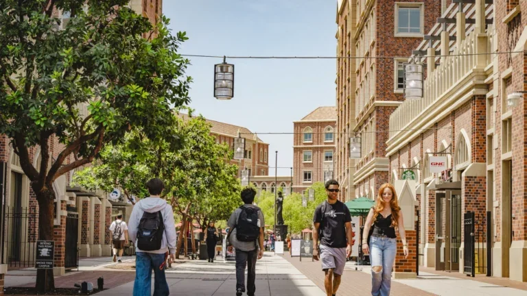 Students walking outdoors.